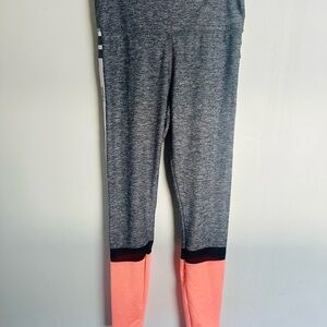 Victoria's Secret PINk Gray and Coral Leggings size Small